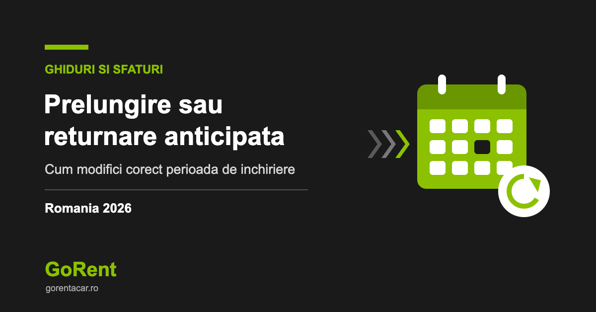 Prelungirea inchirierii sau returnarea anticipata a masinii. Cum procedezi corect in 2026
